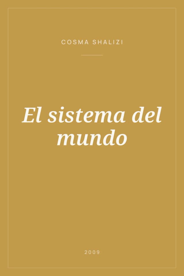 Portada de El sistema del mundo