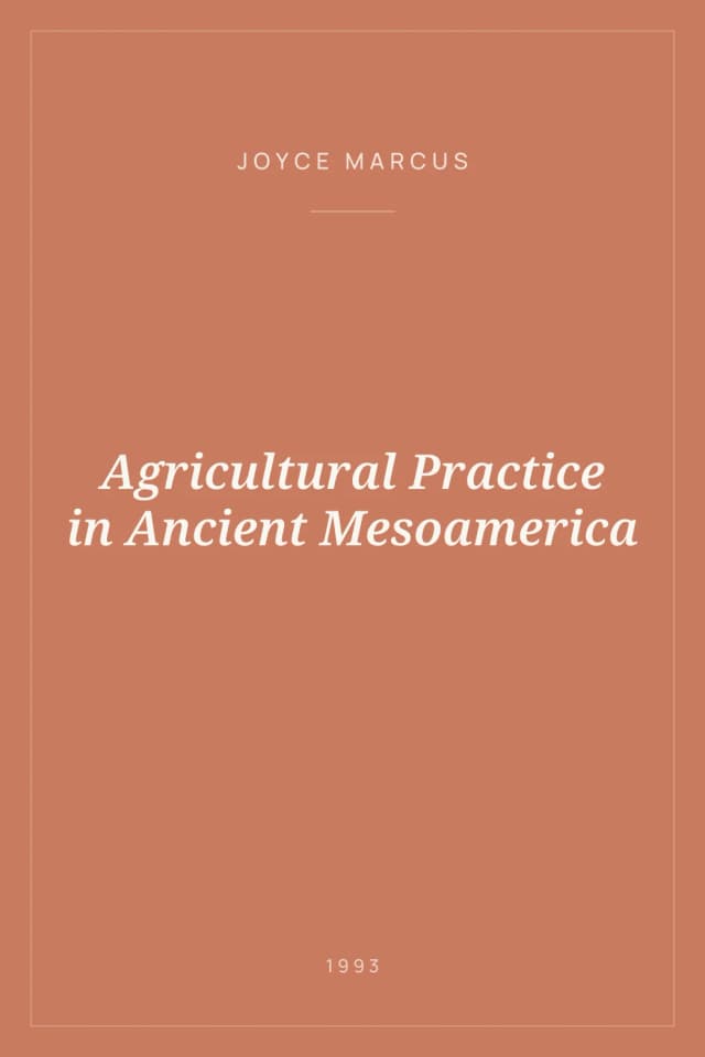 Portada de Agricultural Practice in Ancient Mesoamerica