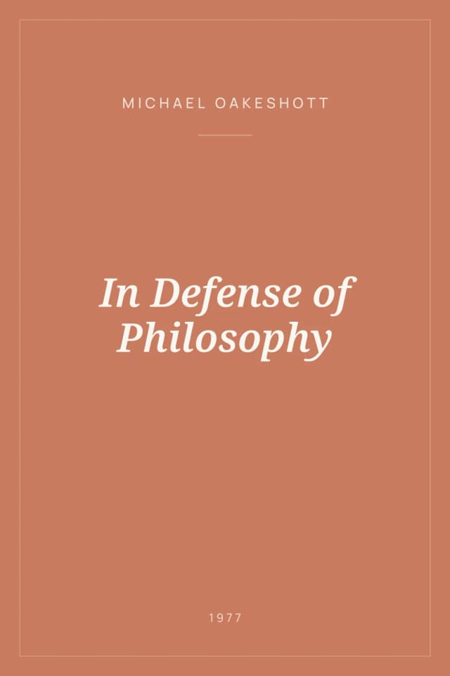 Portada de In Defense of Philosophy