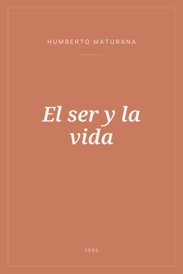 Portada de El ser y la vida