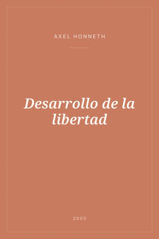 Portada de Desarrollo de la libertad