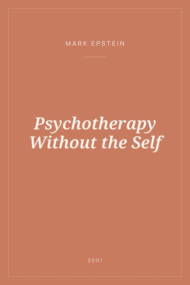 Portada de Psychotherapy Without the Self
