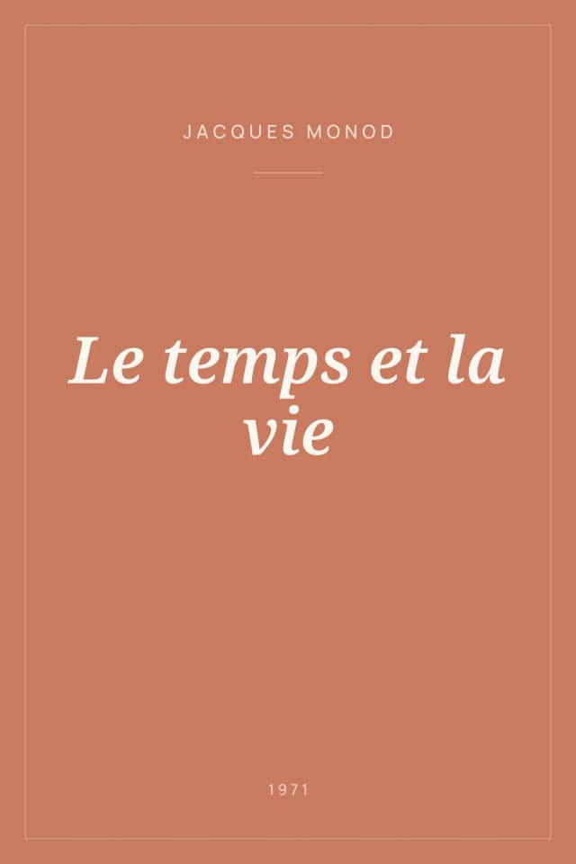 Portada de Le temps et la vie