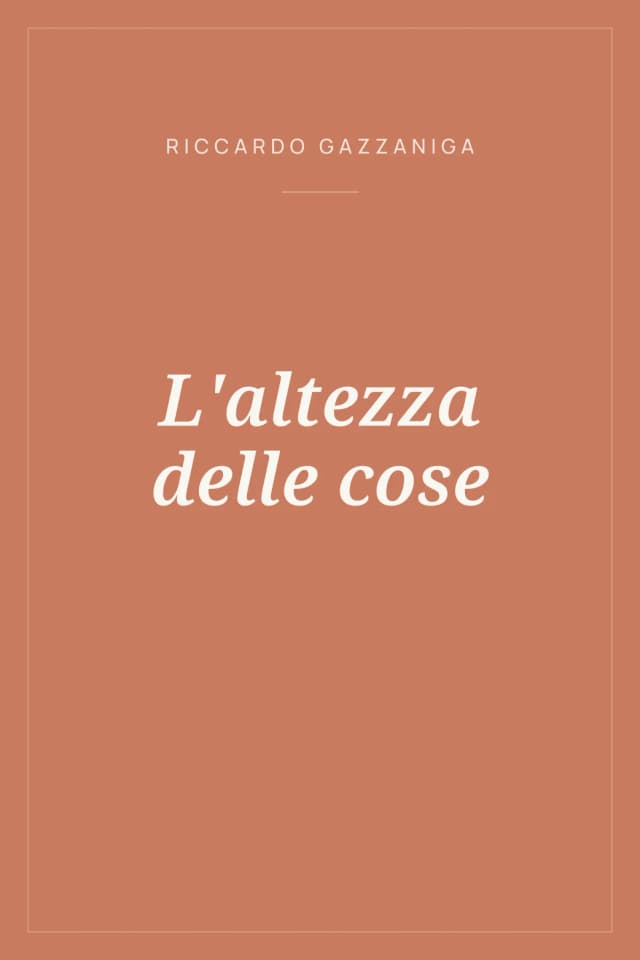 Portada de L'altezza delle cose