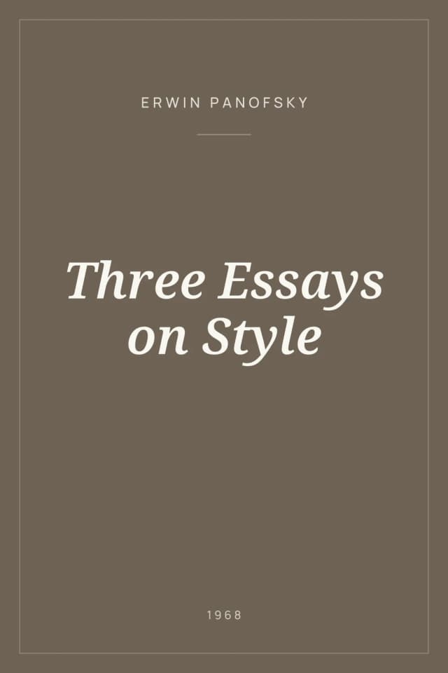 Portada de Three Essays on Style