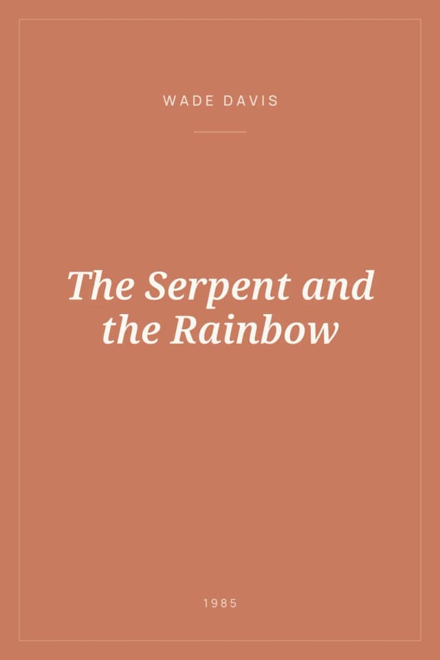 Portada de The Serpent and the Rainbow