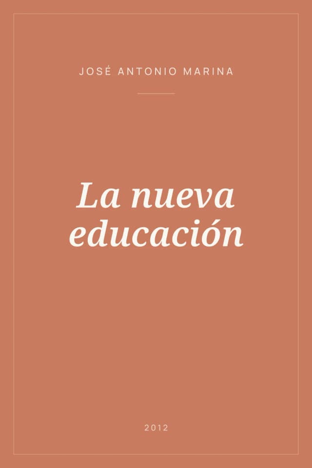 Portada de La nueva educación
