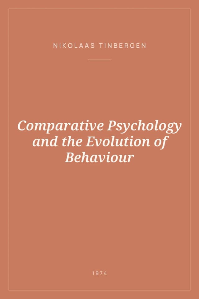 Portada de Comparative Psychology and the Evolution of Behaviour