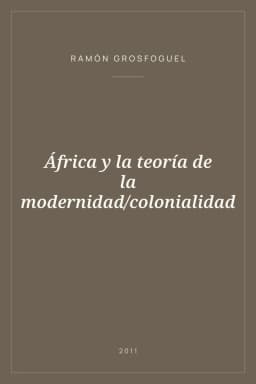 Portada de África y la teoría de la modernidad/colonialidad