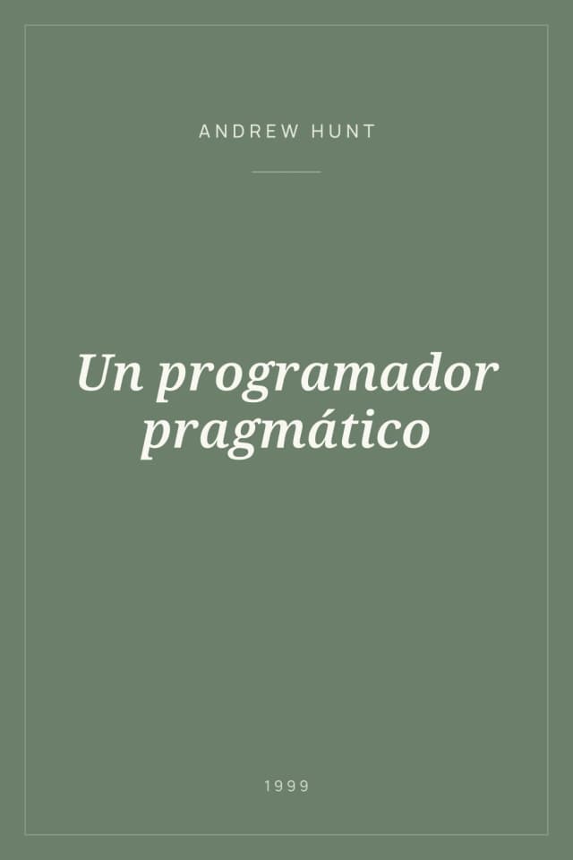 Portada de Un programador pragmático