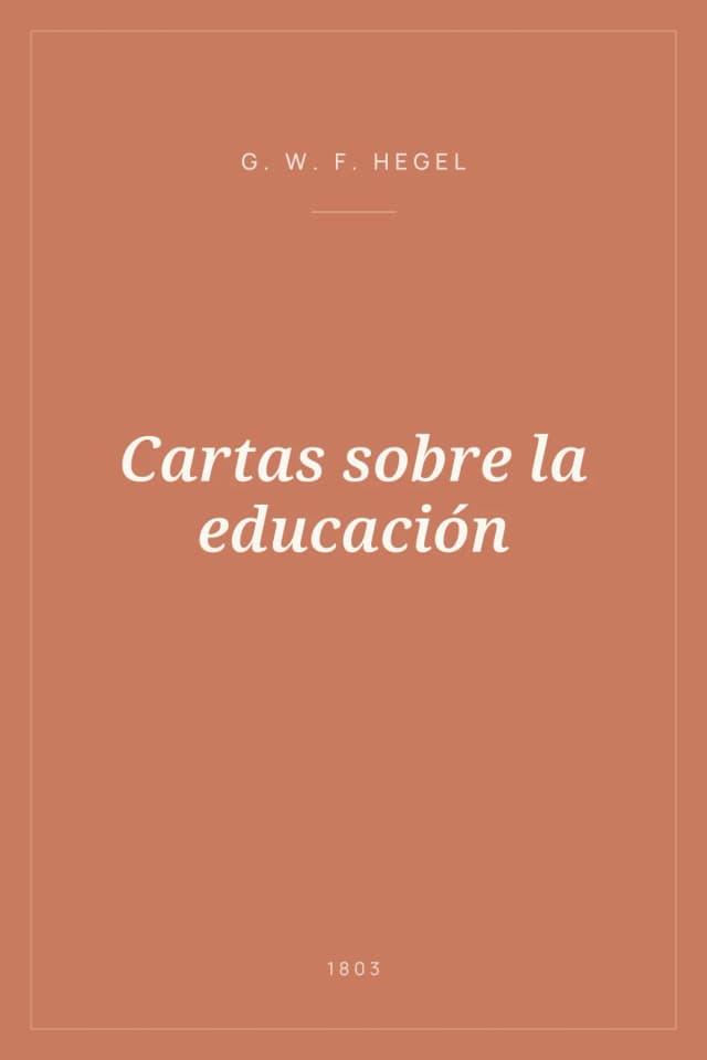 Portada de Cartas sobre la educación