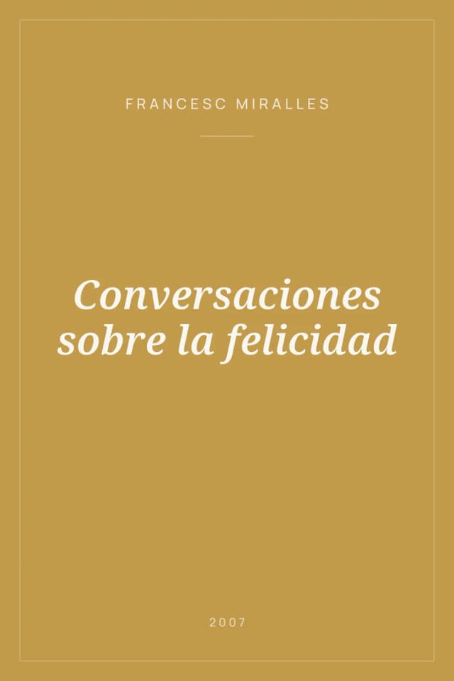 Portada de Conversaciones sobre la felicidad