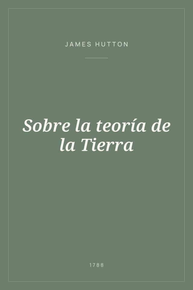 Portada de Sobre la teoría de la Tierra