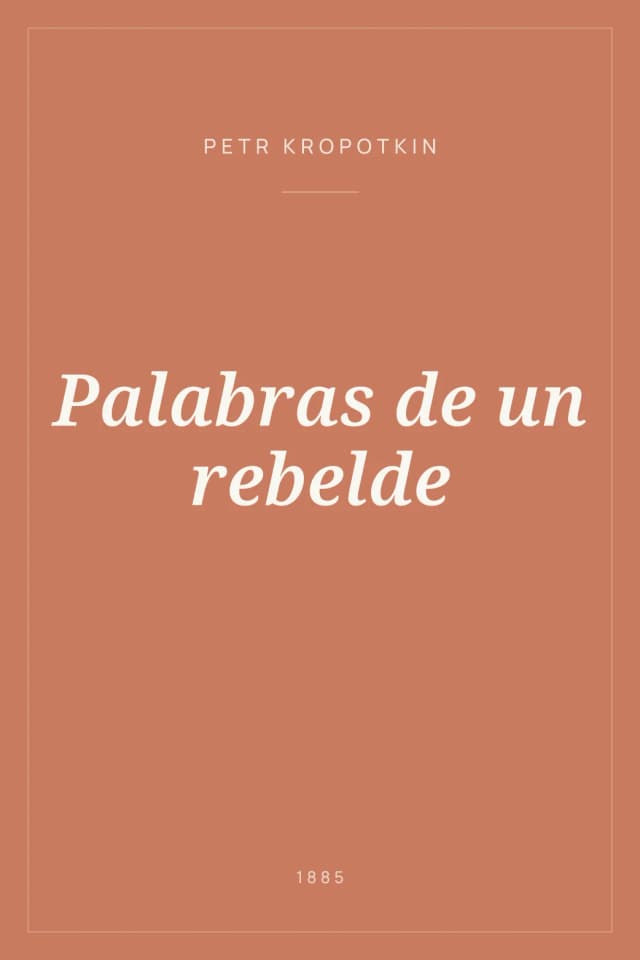 Portada de Palabras de un rebelde