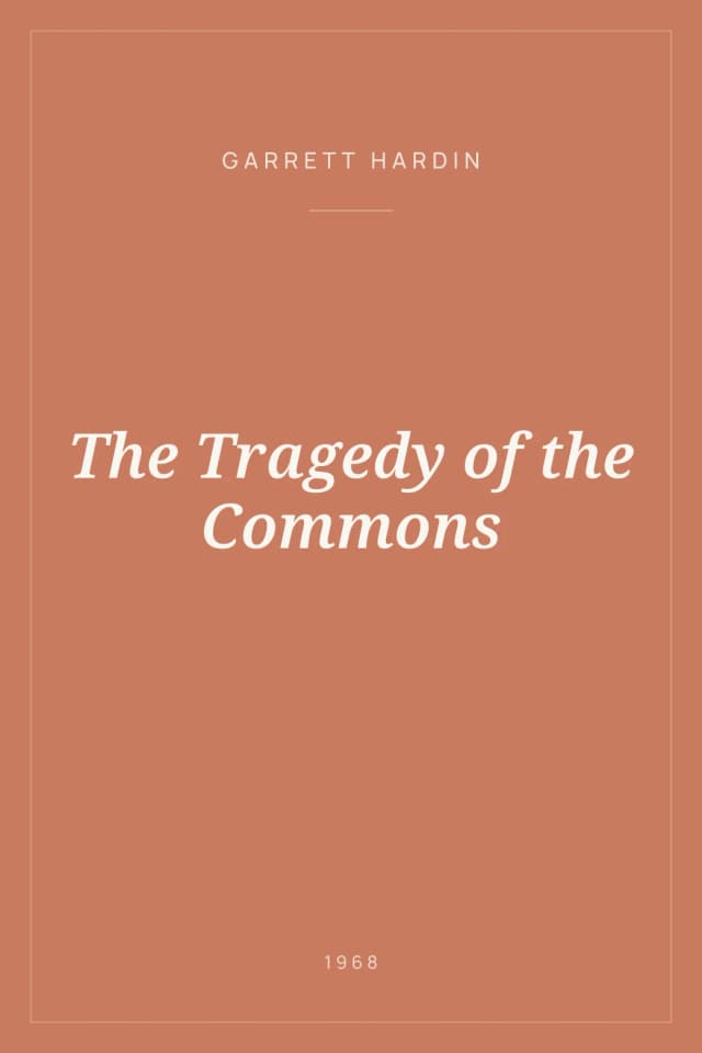 Portada de The Tragedy of the Commons