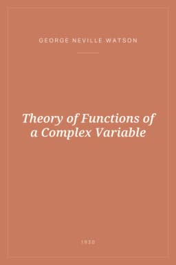 Portada de Theory of Functions of a Complex Variable