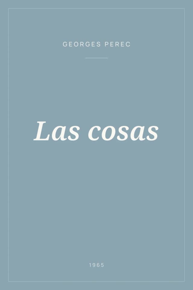 Portada de Las cosas