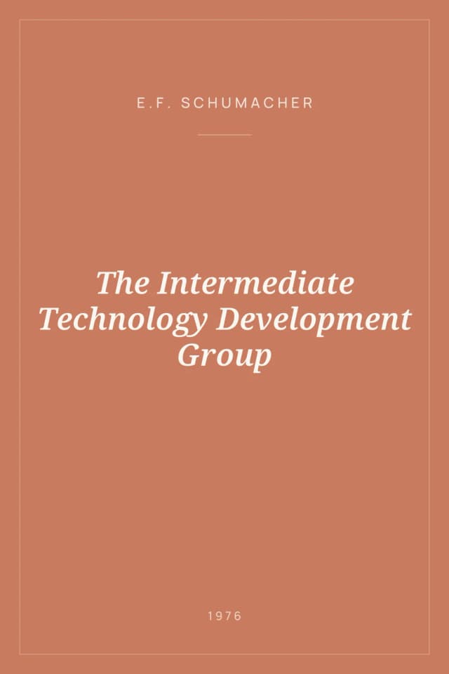 Portada de The Intermediate Technology Development Group