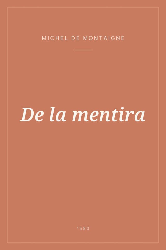 Portada de De la mentira