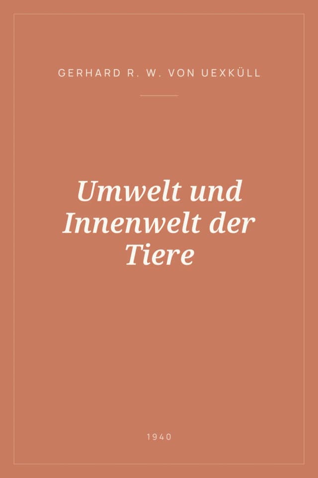 Portada de Umwelt und Innenwelt der Tiere
