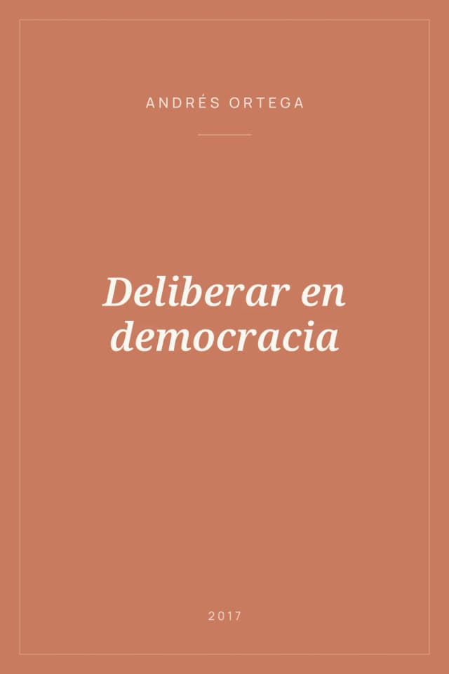 Portada de Deliberar en democracia