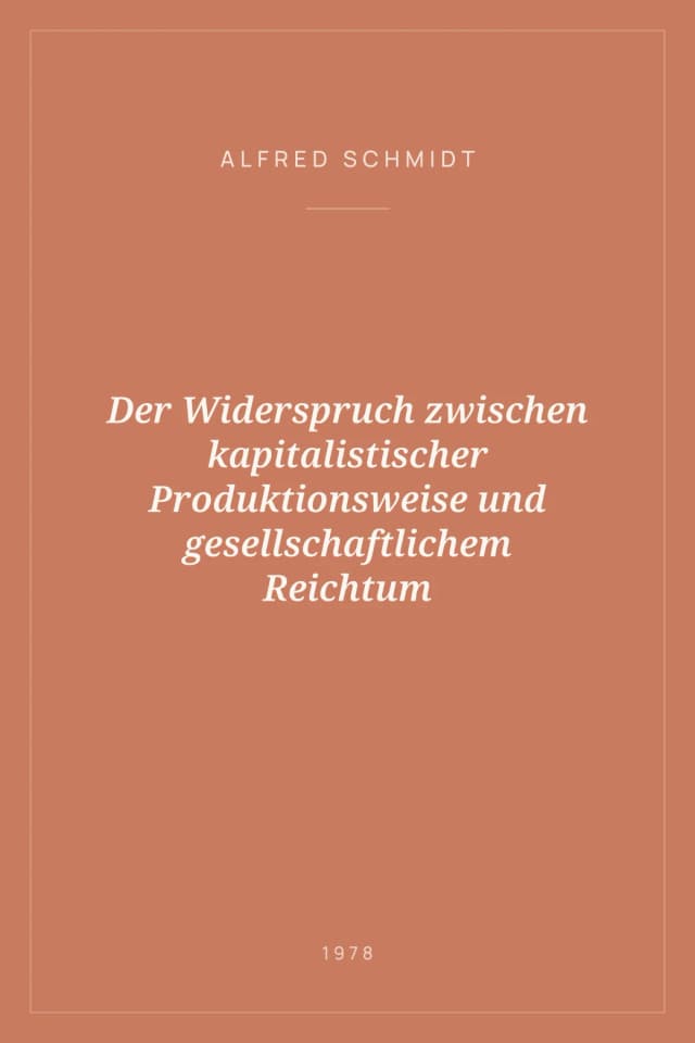 Portada de Der Widerspruch zwischen kapitalistischer Produktionsweise und gesellschaftlichem Reichtum