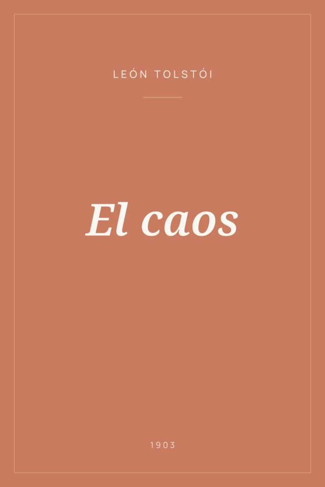Portada de El caos