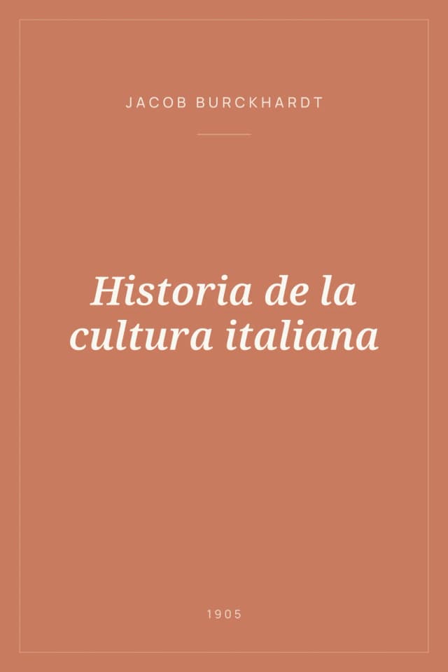 Portada de Historia de la cultura italiana