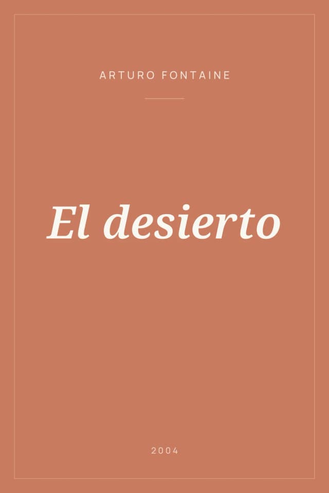 Portada de El desierto