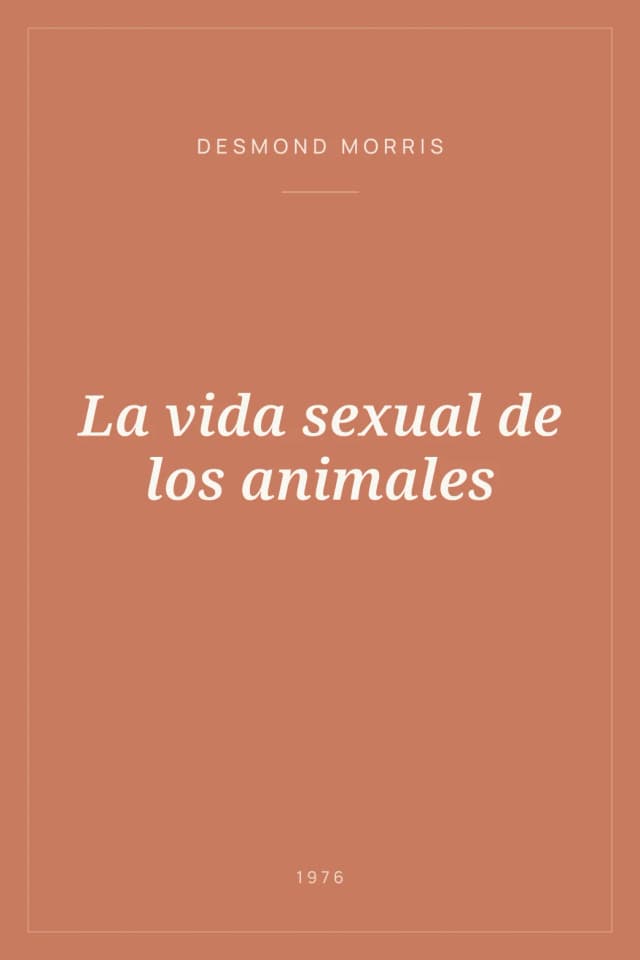 Portada de La vida sexual de los animales