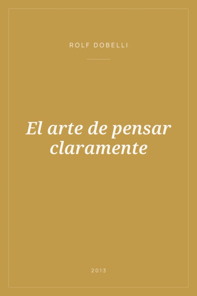 Portada de El arte de pensar claramente