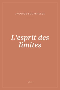 Portada de L’esprit des limites