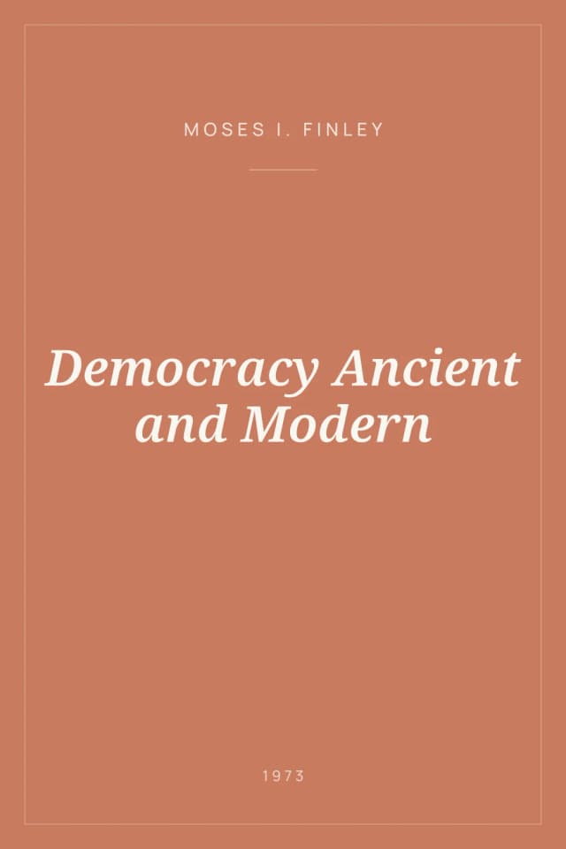Portada de Democracy Ancient and Modern