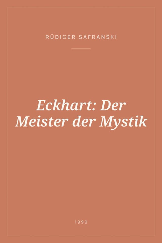 Portada de Eckhart: Der Meister der Mystik
