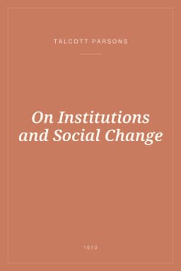 Portada de On Institutions and Social Change