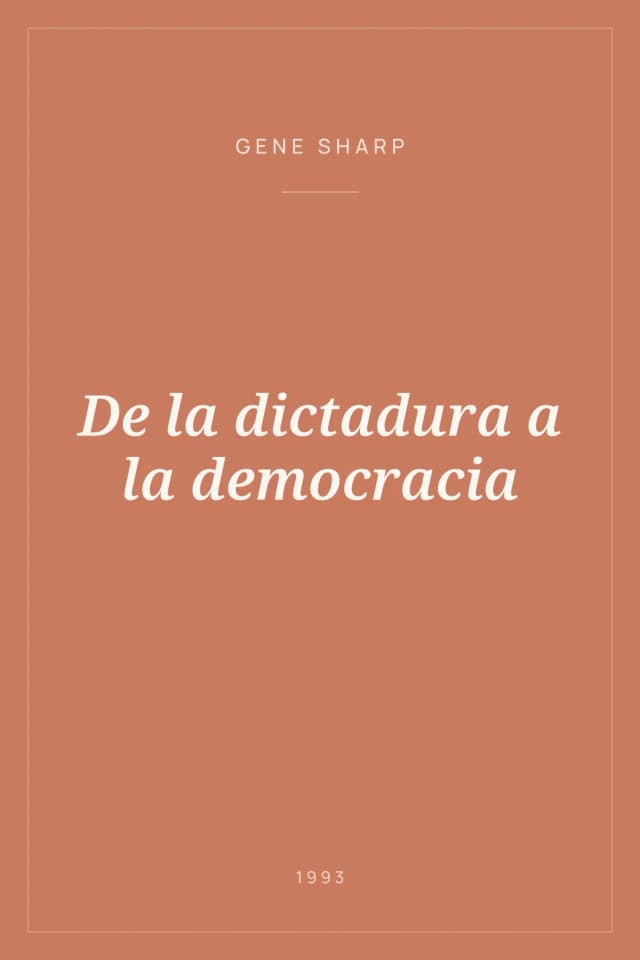 Portada de De la dictadura a la democracia