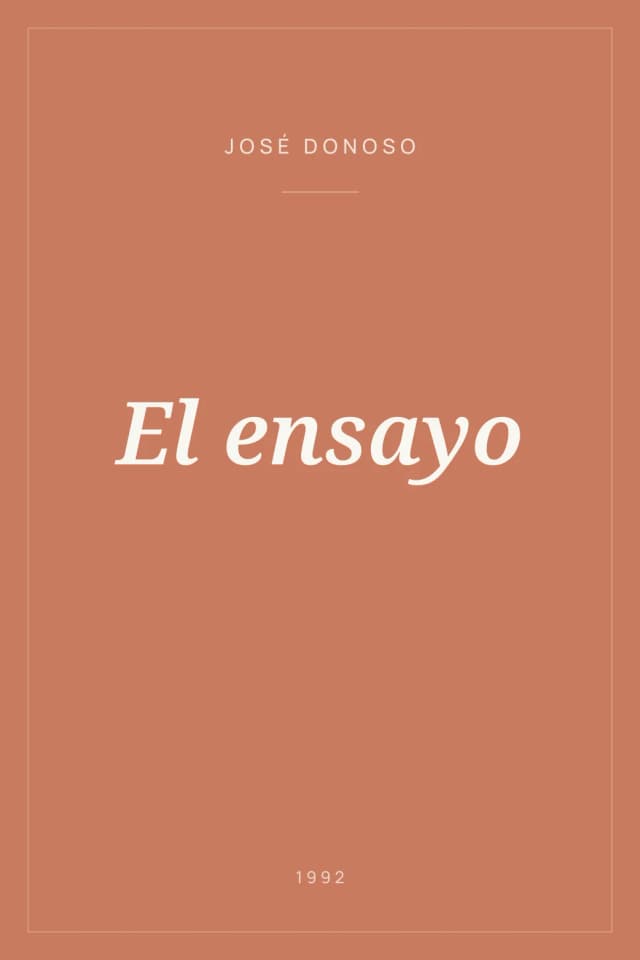 Portada de El ensayo