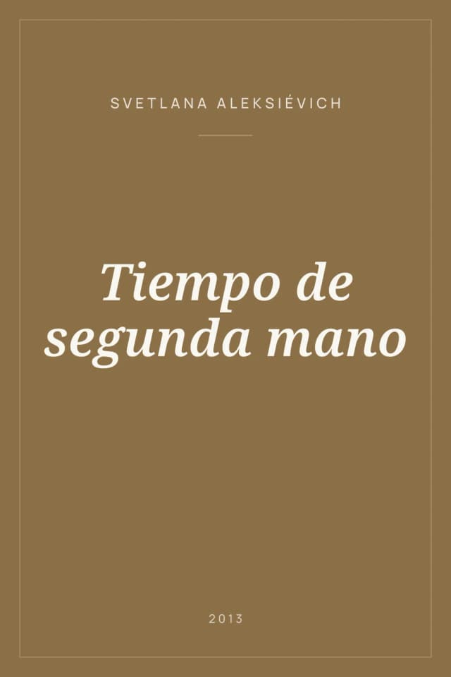 Portada de Tiempo de segunda mano