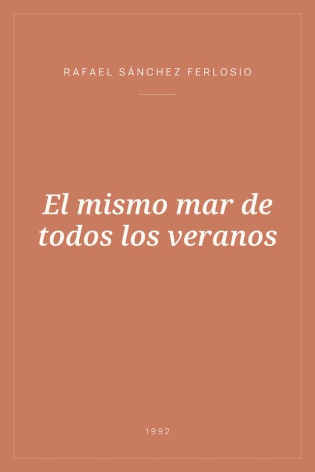 Portada de El mismo mar de todos los veranos