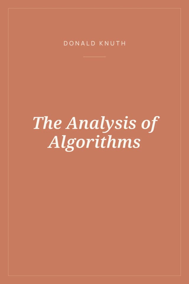 Portada de The Analysis of Algorithms