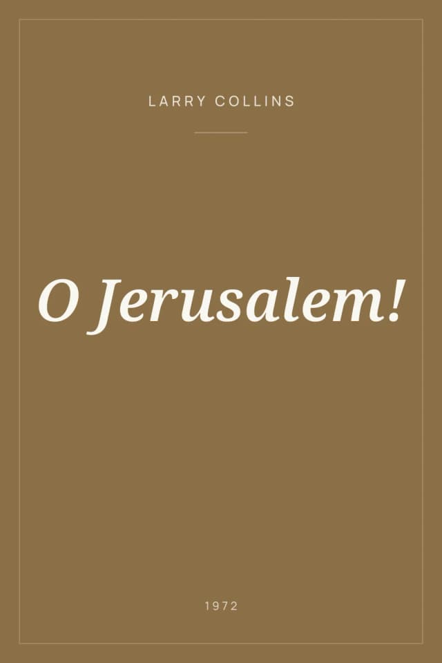 Portada de O Jerusalem!