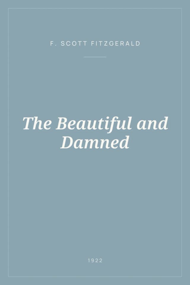Portada de The Beautiful and Damned