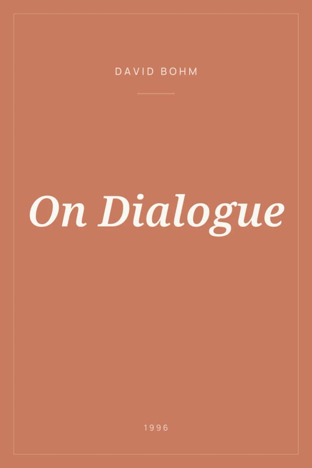 Portada de On Dialogue