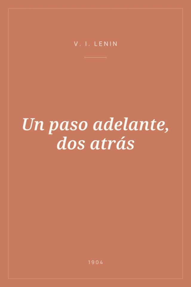 Portada de Un paso adelante, dos atrás