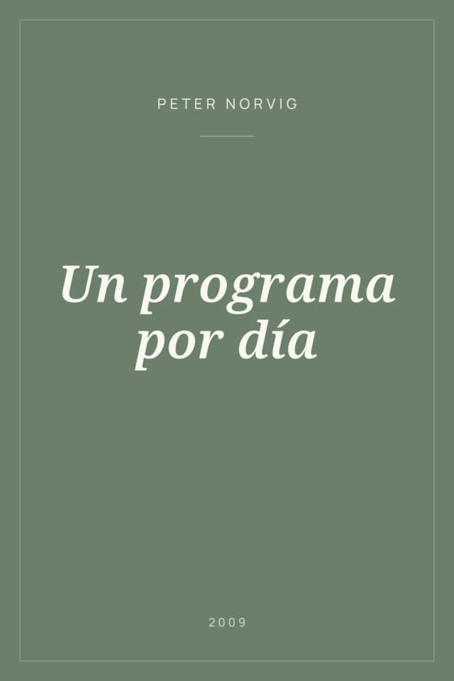 Portada de Un programa por día