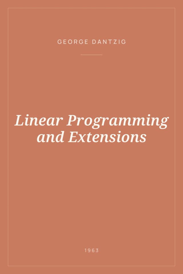 Portada de Linear Programming and Extensions
