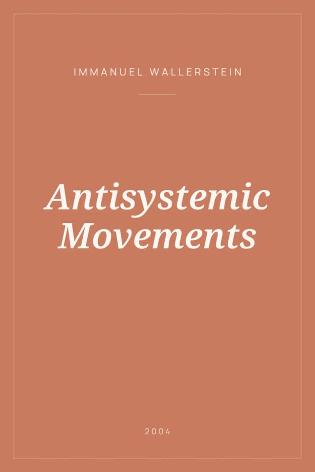Portada de Antisystemic Movements