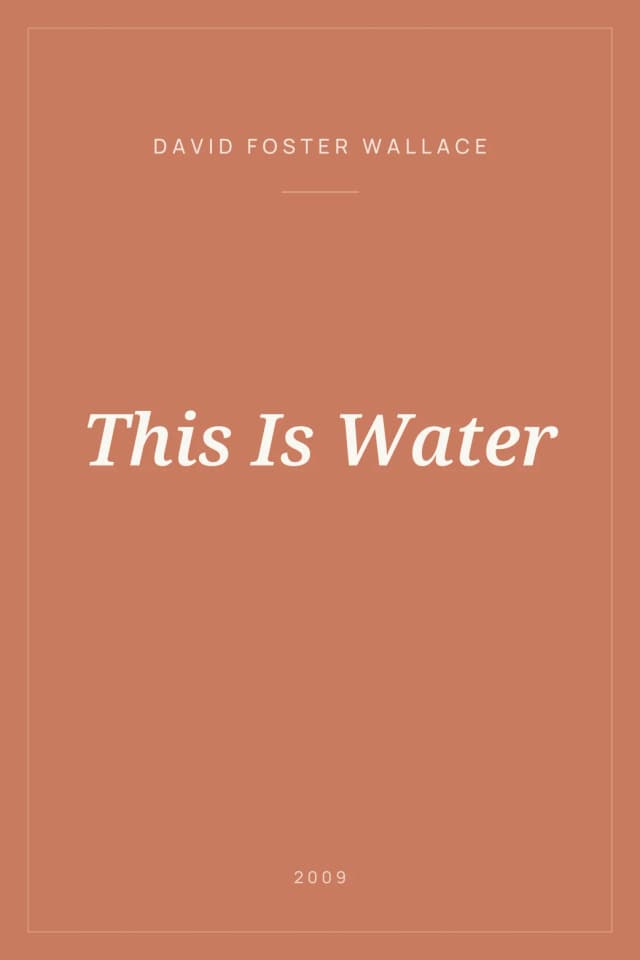 Portada de This Is Water