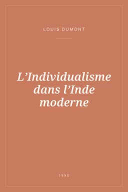 Portada de L’Individualisme dans l’Inde moderne