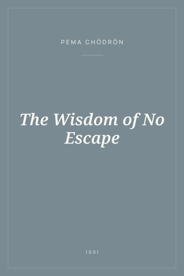 Portada de The Wisdom of No Escape